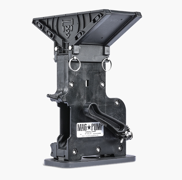 MagPump AK-47 rifle magazine loader mounts to any Weaver or Picatinny rail