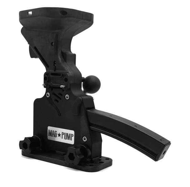 Magpump MP5/SP5 magazine loader self-sorting hopper orients ammunition in either direction