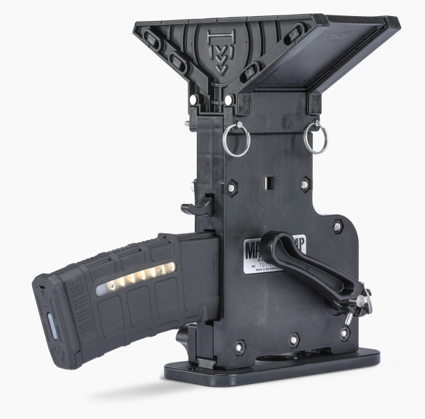 MagPump AR-15 standard magazine loader pump side shown with magazine