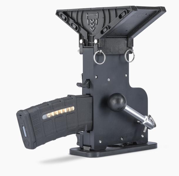 MagPump AR-15 Elite magazine loader requires much less physical effort and strength to fully load magazines