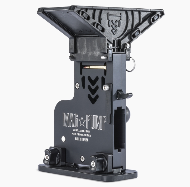 MagPump AR-15 Elite magazine loader reduces magazine and eliminates hand fatigue